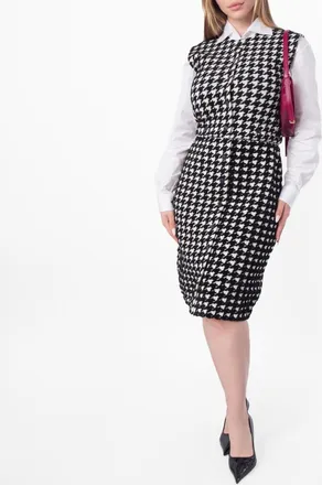Burberry Womens Houndstooth Nylon Blend Dress, Size X-Large