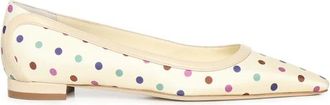 Manolo Blahnik Ballerinas - Dames - Ballerinas - Beige - 40 EU - Leer - Schoenen