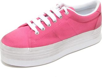 Jeffrey Campbell Canvas Washed Wedge Trainers