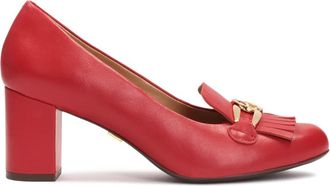 Kazar Rode pumps met metalen schakels - Dames - Pumps - Rood - 35 1/2 EU - Leer - Schoenen
