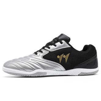 Generic Unisex Comfortable Soccer Shoes - Indoor Anti-Slip Training Football Boots - Professional Competition Soccer Cleats (Silver,7.5)