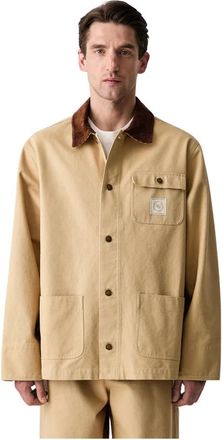 Sporty & Rich Shirt Jacket - Heren - Zomerjassen - Beige - XL - Katoen - Jassen