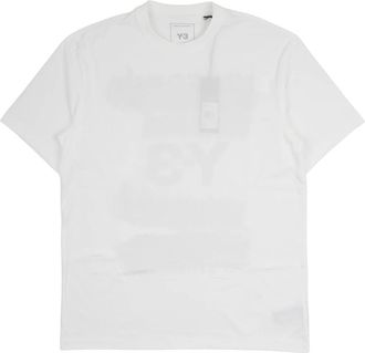 Yohji Yamamoto U GFX SS Tee - Heren - T-shirts - Wit - S - Katoen - Tops