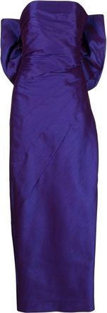 Bambah oversize bow detail gown - women - Polyester - 10 - Purple