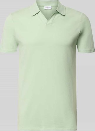 Lindbergh Lindbergh Slim Fit Poloshirt mit V-Ausschnitt in Hellgruen, Gr&ouml;&szlig;e XXXL