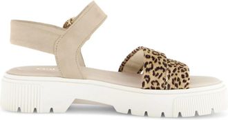 Gabor Luipaardprint Dames Sandaal - Bruin - Dames - Sandalen - Bruin - 35 EU - Su&egrave;de - Schoenen