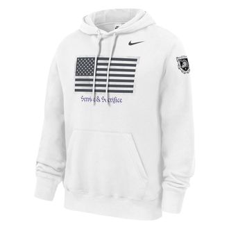 Nike Army Rivalry Club Nike Mens College Pullover Hoodie in White | M31233AN25-WHT