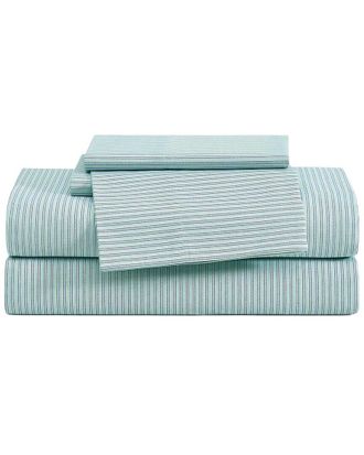 Tommy Hilfiger Highland Ticking Stripe Cotton Percale Sheet Set