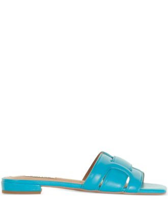 Bibi Lou Sandali in pelle con suola piatta - Blu