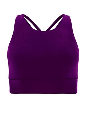 Winshape Sport-Bustier WINSHAPE Functional Comfort Sport-BH SB103C, Damen, Gr. XXL, lila (schwarz plum), 85% Polyester, 15% Elasthan, BHs Sport-Bustier, mit R&uuml;