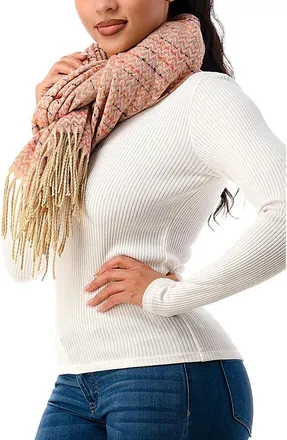 MARCUS ADLER Confetti Knit Scarf in Pink at Nordstrom Rack