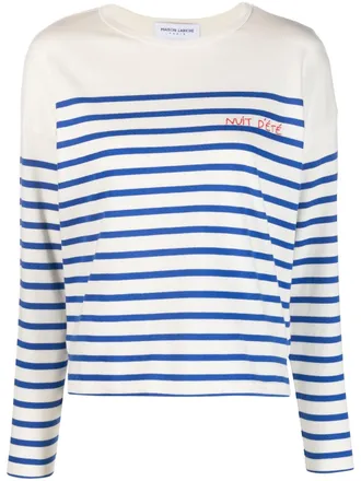 Maison Labiche Maglione a righe - Bianco