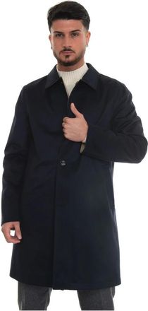 Kired Omkeerbare Stofjas met Knoopsluiting - Heren - Mantel - Blauw - 3XL - Polyester - Jassen