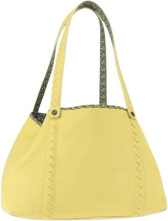 Bottega Veneta Pre-owned Tote Bags, female, Yellow, Size: ONE SIZE Pre-owned Vintage Tote Bag