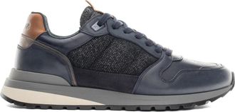 Ambitious Teddy Padded Sneaker - Heren - Sneakers - Blauw - 45 EU - Leer - Schoenen