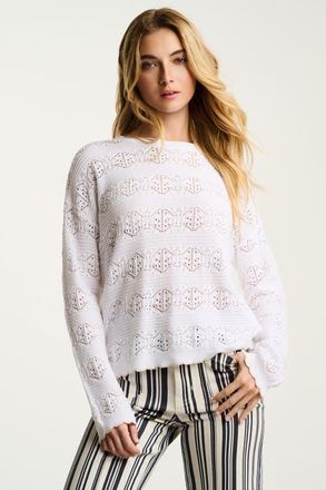 Lisa Todd Seaside Chic Sweater in White at Nordstrom, Size X-Small