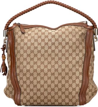 Gucci 2000-2015 GG Bella canvas shopper - Bruin