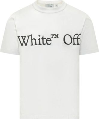 Off-white T-shirt met korte mouwen en ronde hals - Heren - T-shirts - Wit - 2XL - Katoen - Tops