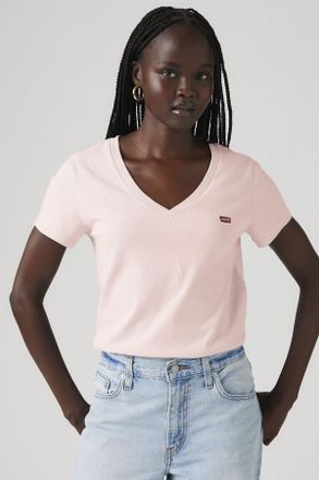Levi's Camiseta Perfect V neck - Mujer - XS - Rosa / Otpourri Jersey