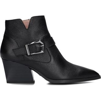 Hispanitas Schoenen, Dames, Zwart, 37 EU, Leer, Zwarte leren enkellaarsjes