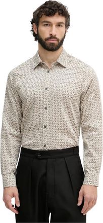 A|X Armani Exchange Regular Fit Katoenen Shirt - Heren - Overhemden - Beige - Maat: M Katoen