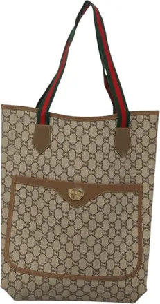 Gucci Ophidia Beige Canvas Tote Bag (Pre-Owned)