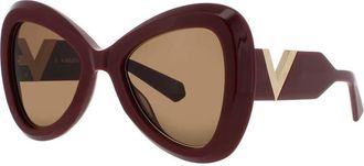 Valentino Mens Black Rectangular Sunglasses VGOLDIIIVLS138B53