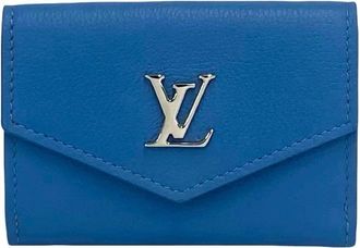 Louis Vuitton Blue Leather Wallet (Tri-Fold) (Pre-Owned)