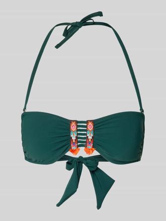 Banana Moon Banana Moon Bikini-Oberteil mit Stitching Modell Zino in Gruen, Gr&ouml;&szlig;e XXL