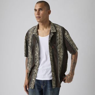 Levi's Classic Short Sleeve Camp Shirt - Mens - S - Black