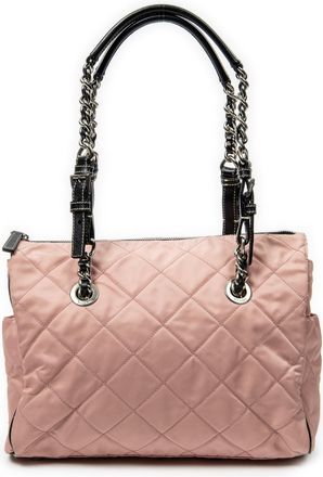 Prada Pre-owned Womens Chain Zip Tote Shoulder Bag - Pink - One Size