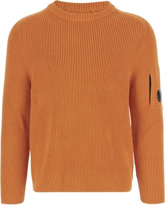 C.P. Company Stijlvolle Jas Collectie - Heren - Ronde hals truien - Oranje - 2XL - Truien & Vesten
