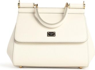 Dolce & Gabbana Borsa Lear bianca media My Sicily di Dolce & Gabbana
