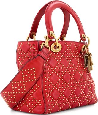 Dior Borsa a tracolla Lady Dior media - Rosso