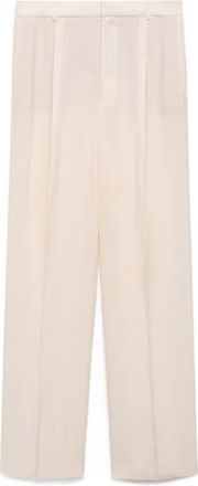 Mango Straight Leg Suit Pants in Vanilla at Nordstrom Rack, Size 12