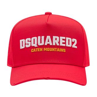 Dsquared2 Baseball Cap Gabard - Heren - Petten - Rood - ONE Size - Katoen - Accessoires