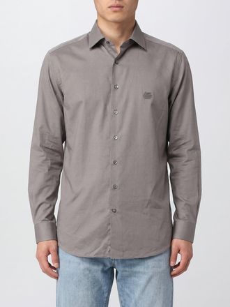 Etro Casual Stretch Cotton Shirt with French Collar and Cube Logo