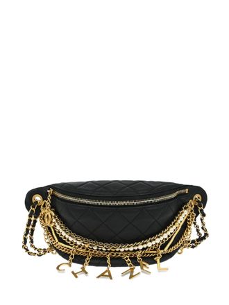 Chanel 2019 quilted chain belt bag - Black