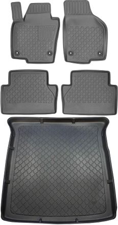 OEM Juego De Alfombrillas Para Coche Y Maletero Para Seat Alhambra Ii Van (septiembre De 2010 A 2020)