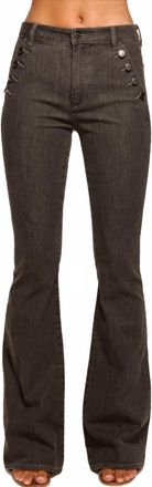 Ramy Brook Helena High-Rise Flare Jean In Grey Wash