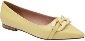 Linea Paolo Nora Pointed Toe Flat in Lemon Zest at Nordstrom Rack, Size 6.5