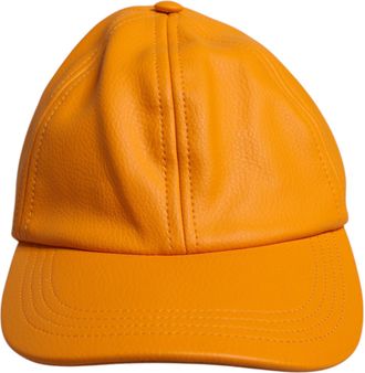 Dolce & Gabbana Orange Cotton 6 Panels Baseball Mens Cap