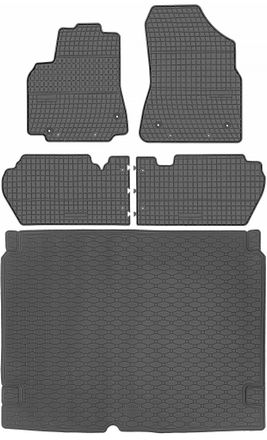 OEM Citroen Berlingo Ii Kombivan De 2008-2018 Set - Alfombrillas Goma + Alfombrilla Maletero