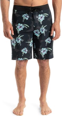 Quiksilver Badeshorts QUIKSILVER EVERYDAY STRAIGHT 20, Herren, Gr. 32, N-Gr, backyards bl, Obermaterial: 100% Polyester, Badehosen Badeshorts