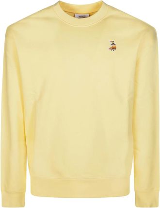 Maison Kitsun&eacute; Dreaming Fox Comfort Sweatshirt - Heren - Sweatshirts - Geel - XL - Katoen - Hoodies & sweatvesten