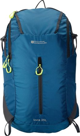 Mountain Warehouse Inca Extreme Backpack - 35 Litres Large DayPack with Rain Cover & Lots Of Pockets in Rip Stop Fabric - All Season Camping, Hiking, Outdoors & Trekking