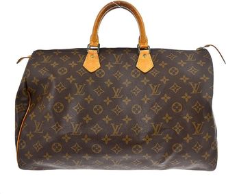 Louis Vuitton Speedy Handbag Monogram Canvas Brown Canvas Handbag (Pre-Owned)