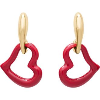 Kate Spade New York heart drop earrings in Dark Scarlet at Nordstrom