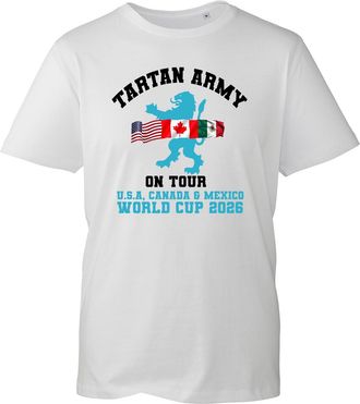 Generic Soccer Army on Tour T-Shirt, Football Supporters T-Shirt, Scotland World Cup Gift, Unisex Adults and Kids Tee Top(White, 2XL)