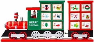 Trade Shop Trade Shop - Calendario Avvento Trenino Di Natale In Legno 24 Cassetti Decorazioni Natalizie